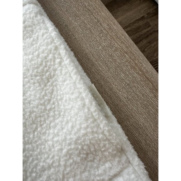 Varley Willmont Patch Pocket Fleece Bomber Jacket Egret Ivory Size Medium - Picture 7 of 11